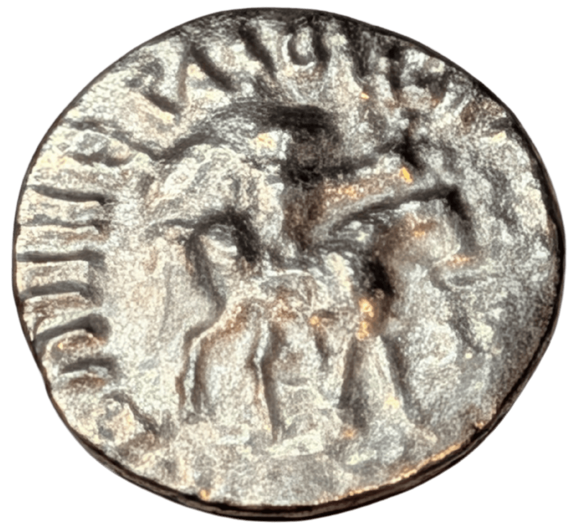 Royaume Indo-Scythe, Scythie, Azès Ier, Drachme Bilingue, TTB